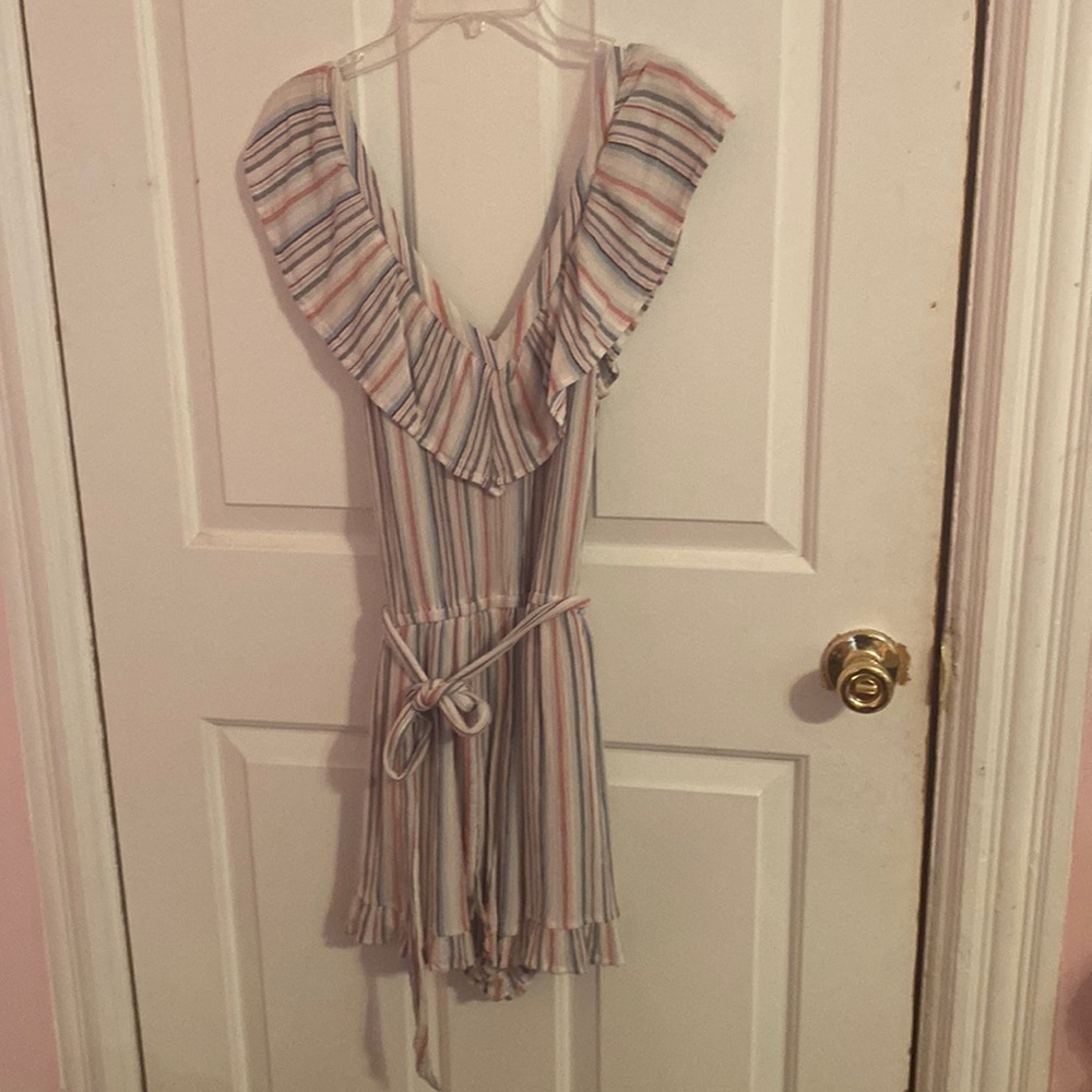 American Eagle Outfitters Medium Striped Bohemian Romper